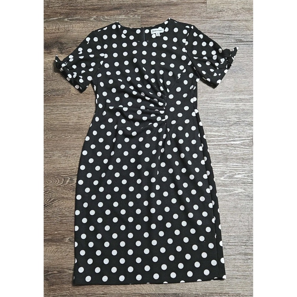 Shelby & Palmer Women's Short Sleeve Black White Polka Dot Dress